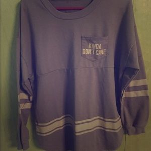 Over sized sweater “I just don’t care”